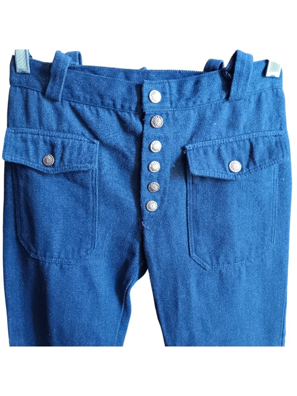 26x30 True Vintage Jeans 70's Bobby Brooks High-Waist Flared Denim Snap Fly